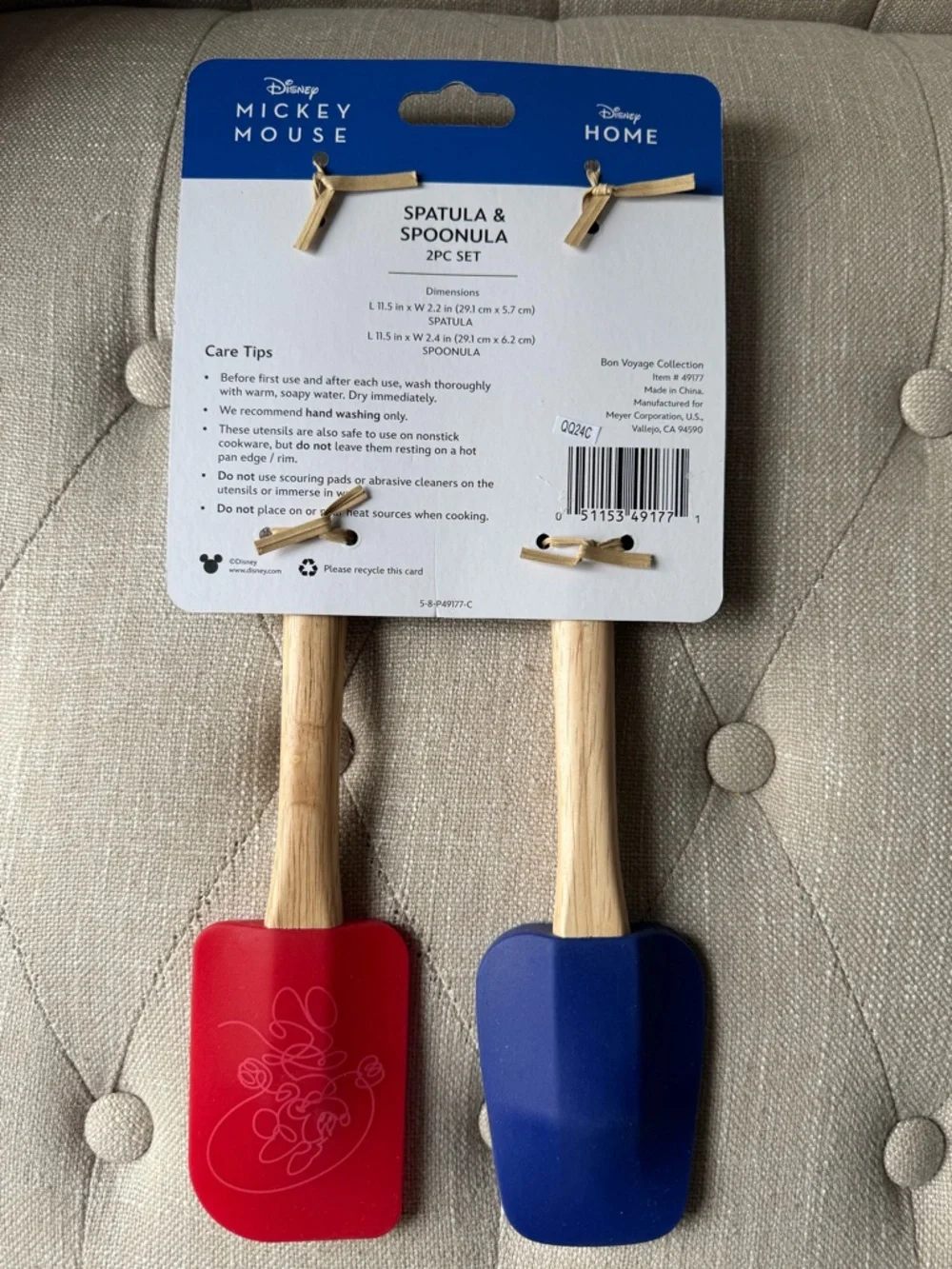Disney Home Mickey Mouse Spatula & Spoonula 2pc Set